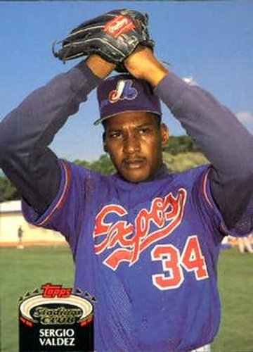 #789 Sergio Valdez - Montreal Expos - 1992 Stadium Club Baseball