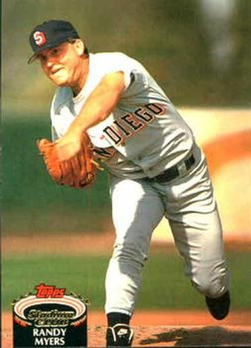 #805 Randy Myers - San Diego Padres - 1992 Stadium Club Baseball