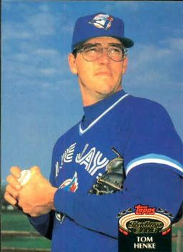 #819 Tom Henke - Toronto Blue Jays - 1992 Stadium Club Baseball