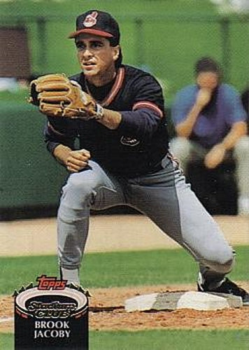#828 Brook Jacoby - Cleveland Indians - 1992 Stadium Club Baseball