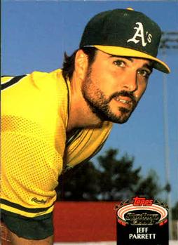 #834 Jeff Parrett - Oakland Athletics - 1992 Stadium Club Baseball
