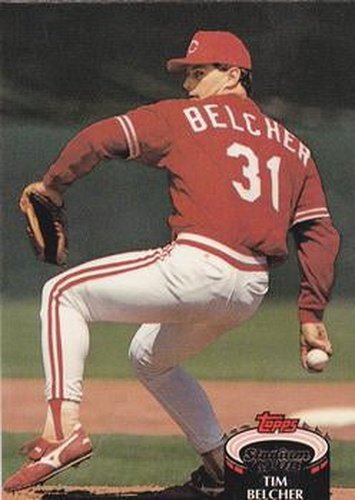 #842 Tim Belcher - Cincinnati Reds - 1992 Stadium Club Baseball