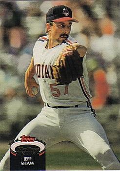 #843 Jeff Shaw - Cleveland Indians - 1992 Stadium Club Baseball