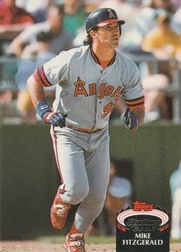 #844 Mike Fitzgerald - California Angels - 1992 Stadium Club Baseball