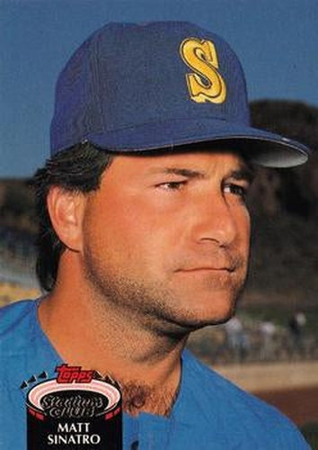 #872 Matt Sinatro - Seattle Mariners - 1992 Stadium Club Baseball
