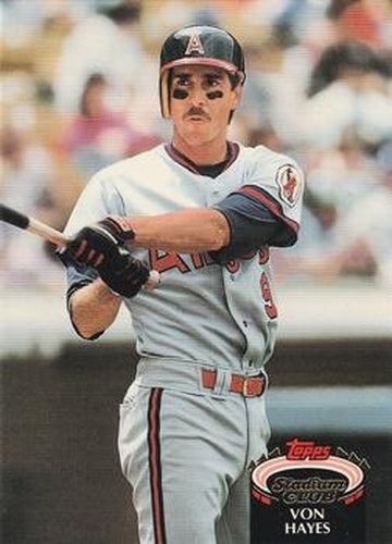 #880 Von Hayes - California Angels - 1992 Stadium Club Baseball