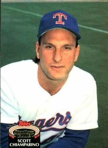 #896 Scott Chiamparino - Texas Rangers - 1992 Stadium Club Baseball