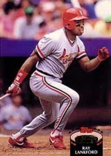#8 Ray Lankford - St. Louis Cardinals - 1992 Stadium Club Baseball