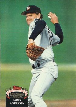 #91 Larry Andersen - San Diego Padres - 1992 Stadium Club Baseball