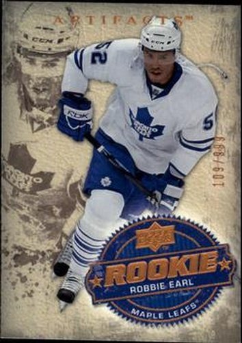 #206 Robbie Earl - Toronto Maple Leafs - 2008-09 Upper Deck Artifacts Hockey