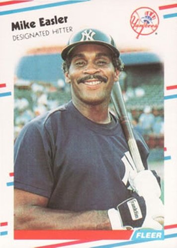 #206 Mike Easler - New York Yankees - 1988 Fleer Baseball