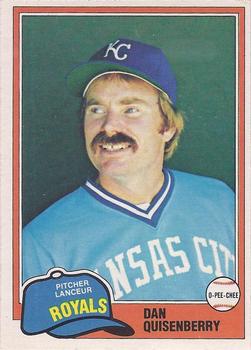 #206 Dan Quisenberry - Kansas City Royals - 1981 O-Pee-Chee Baseball
