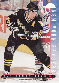 #206 Ulf Samuelsson - New York Rangers - 1995-96 Leaf Hockey