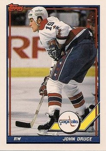 #206 John Druce - Washington Capitals - 1991-92 Topps Hockey