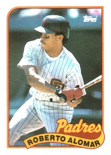 #206 Roberto Alomar - San Diego Padres - 1989 Topps Baseball