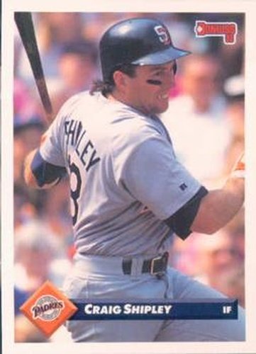 #206 Craig Shipley - San Diego Padres - 1993 Donruss Baseball
