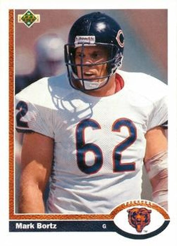 #206 Mark Bortz - Chicago Bears - 1991 Upper Deck Football
