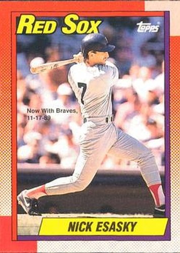 #206 Nick Esasky - Atlanta Braves - 1990 O-Pee-Chee Baseball