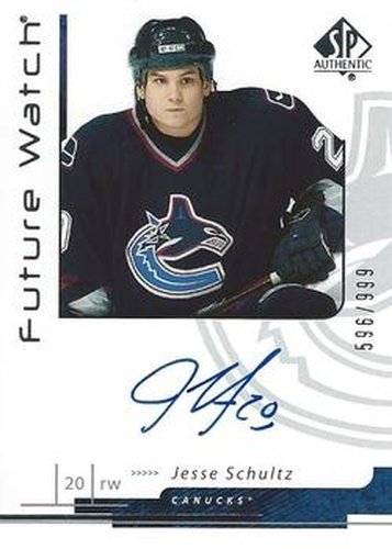 #206 Jesse Schultz - Vancouver Canucks - 2006-07 SP Authentic Hockey