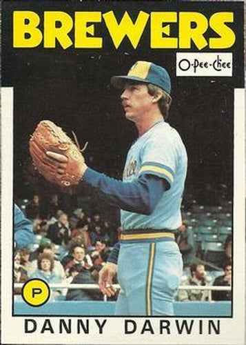 #206 Danny Darwin - Milwaukee Brewers - 1986 O-Pee-Chee Baseball