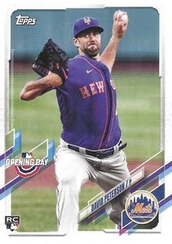 #206 David Peterson - New York Mets - 2021 Topps Opening Day Baseball