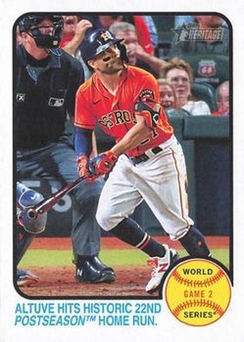 #206 Jose Altuve - Houston Astros - 2022 Topps Heritage Baseball