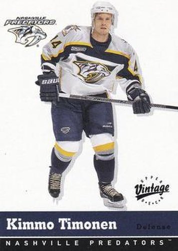 #206 Kimmo Timonen - Nashville Predators - 2000-01 Upper Deck Vintage Hockey