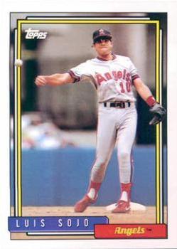 #206 Luis Sojo - California Angels - 1992 Topps Baseball