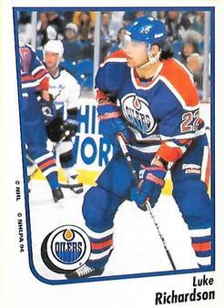 #206 Luke Richardson - Edmonton Oilers - 1994-95 Panini Hockey Stickers