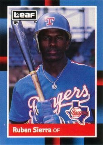 #206 Ruben Sierra - Texas Rangers - 1988 Leaf Baseball