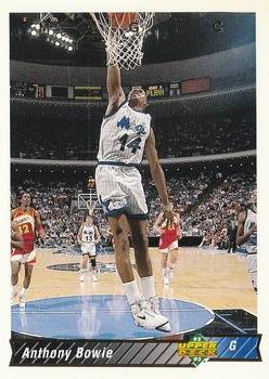 #206 Anthony Bowie - Orlando Magic - 1992-93 Upper Deck Basketball