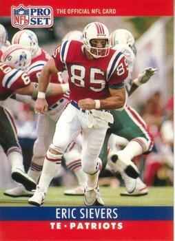 #206 Eric Sievers - New England Patriots - 1990 Pro Set Football