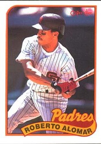 #206 Roberto Alomar - San Diego Padres - 1989 O-Pee-Chee Baseball