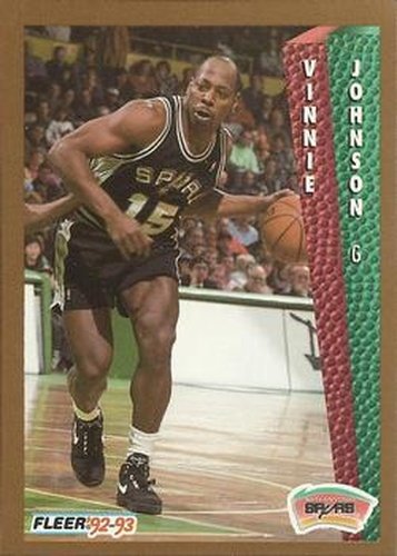 #206 Vinnie Johnson - San Antonio Spurs - 1992-93 Fleer Basketball