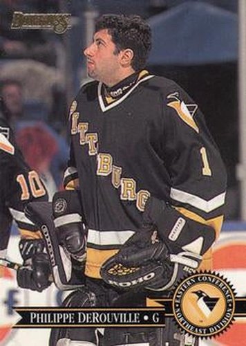 #206 Philippe DeRouville - Pittsburgh Penguins - 1995-96 Donruss Hockey
