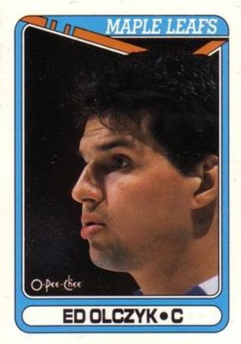 #206 Ed Olczyk - Toronto Maple Leafs - 1990-91 O-Pee-Chee Hockey