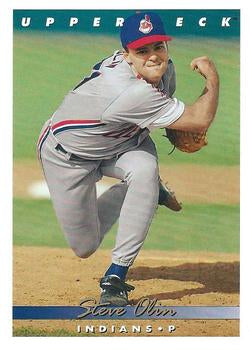 #206 Steve Olin - Cleveland Indians - 1993 Upper Deck Baseball