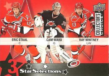 #206 Eric Staal / Cam Ward / Ray Whitney - Carolina Hurricanes - 2009-10 Collector's Choice Hockey