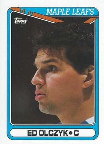 #206 Ed Olczyk - Toronto Maple Leafs - 1990-91 Topps Hockey
