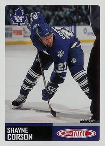 #206 Shayne Corson - Toronto Maple Leafs - 2002-03 Topps Total Hockey