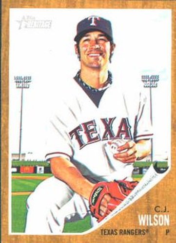 #207 C.J. Wilson - Texas Rangers - 2011 Topps Heritage Baseball