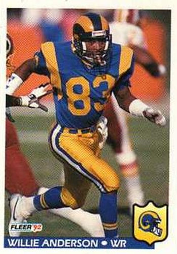 #207 Willie Anderson - Los Angeles Rams - 1992 Fleer Football