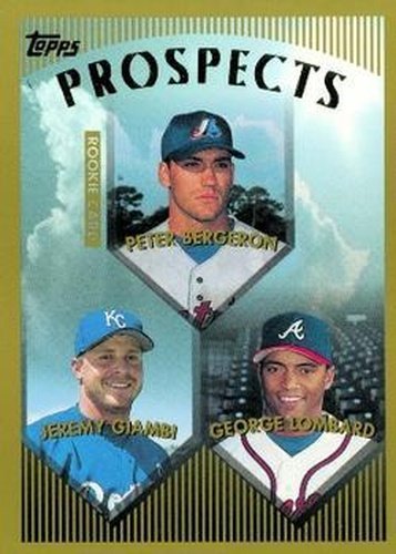 #207 Peter Bergeron / Jeremy Giambi / George Lombard - Montreal Expos / Kansas City Royals / Atlanta Braves - 1999 Topps Baseball