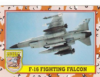 #207 F-16 Fighting Falcon - 1991 Topps Desert Storm