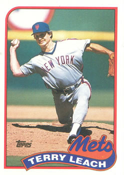 #207 Terry Leach - New York Mets - 1989 Topps Baseball
