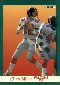 #207 Chris Miller - Atlanta Falcons - 1991 Fleer Football