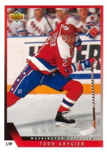 #207 Todd Krygier - Washington Capitals - 1993-94 Upper Deck Hockey