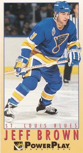 #207 Jeff Brown - St. Louis Blues - 1993-94 Fleer PowerPlay Hockey