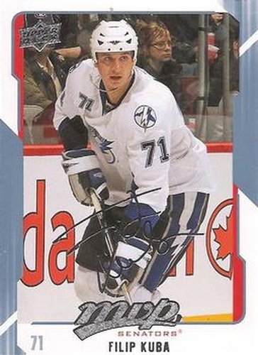 #207 Filip Kuba - Ottawa Senators - 2008-09 Upper Deck MVP Hockey