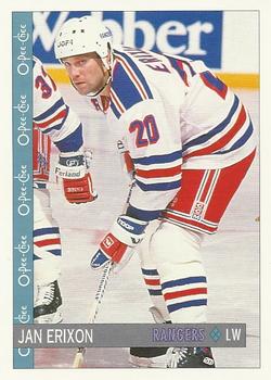 #207 Jan Erixon - New York Rangers - 1992-93 O-Pee-Chee Hockey